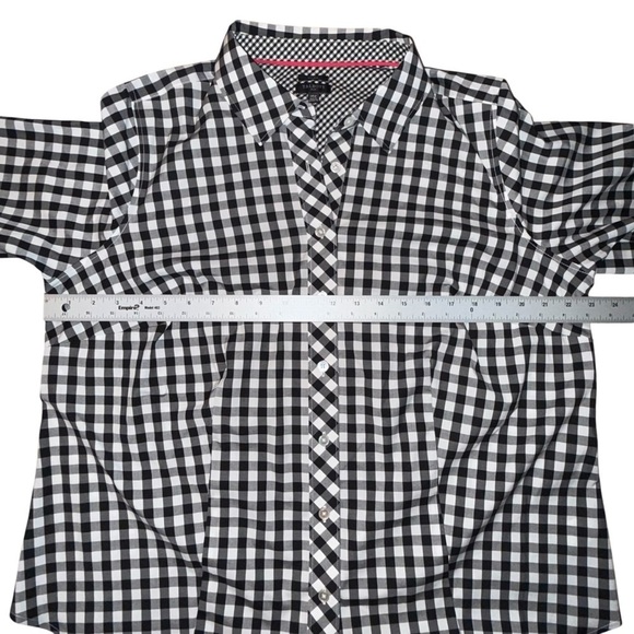NWT TALBOTS PERFECT SHIRT - GINGHAM Plus 14W Black/White - Picture 13 of 13